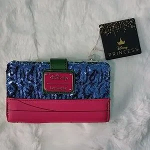 ??Loungefly Mulan Sequins Mini Backpack/Wallet Bundle NWT Loungefly Disney Princess Mulan Pin Collector Mini  main image 2